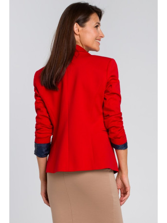 S154 Single button blazer - red