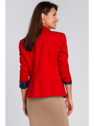 S154 Single button blazer - red