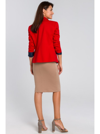 S154 Single button blazer - red