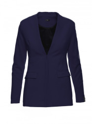 B102 Cotton-blend open blazer - navy blue