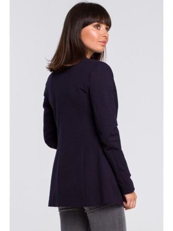 B102 Cotton-blend open blazer - navy blue