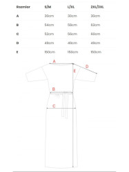 M435 Maxi cotton dress with a tie-belt - black