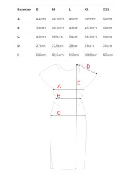 S398 Pencil dress with split on the side - blue