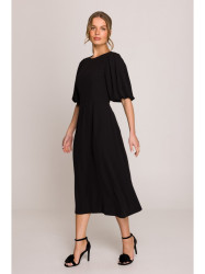 S399 Puff sleeve dress - black