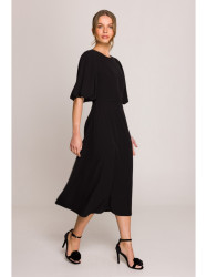 S399 Puff sleeve dress - black