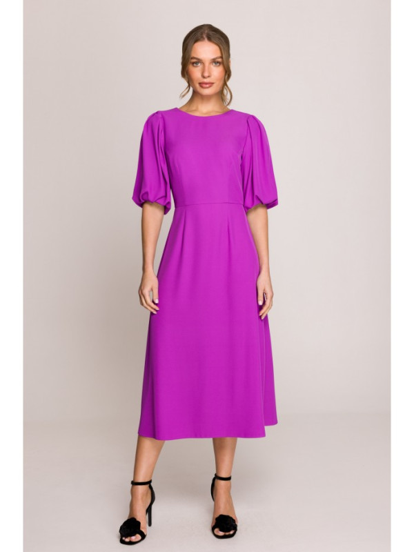 S399 Puff sleeve dress - lavender