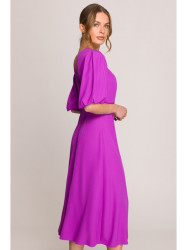 S399 Puff sleeve dress - lavender