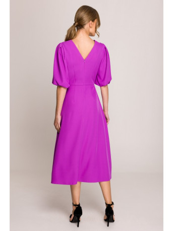 S399 Puff sleeve dress - lavender