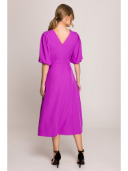 S399 Puff sleeve dress - lavender