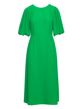 S399 Puff sleeve dress - green