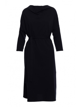 S403 Oversized knit dress - black