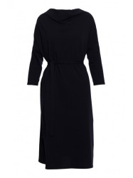 S403 Oversized knit dress - black