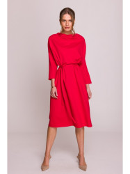 S403 Oversized knit dress - red