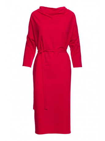 S403 Oversized knit dress - red