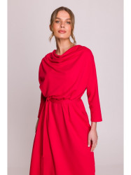 S403 Oversized knit dress - red