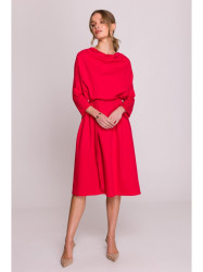 S403 Oversized knit dress - red