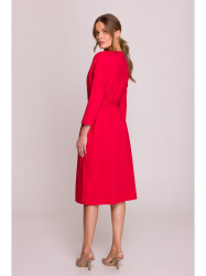 S403 Oversized knit dress - red