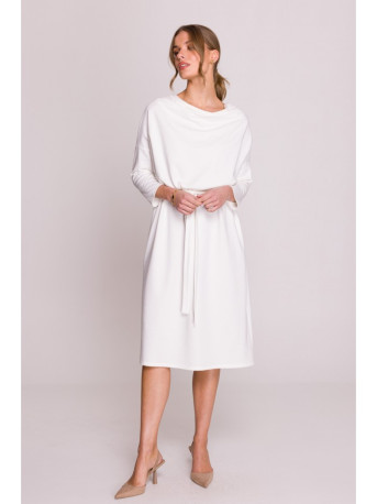 S403 Oversized knit dress - ecru