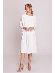 S403 Oversized knit dress - ecru