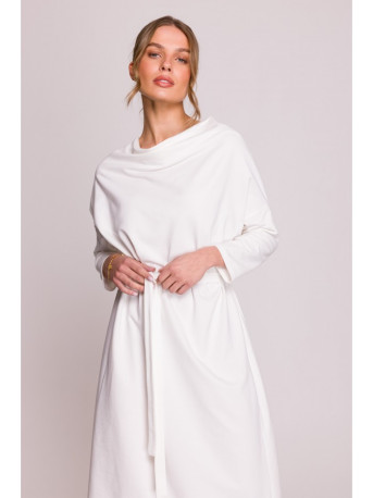 S403 Oversized knit dress - ecru