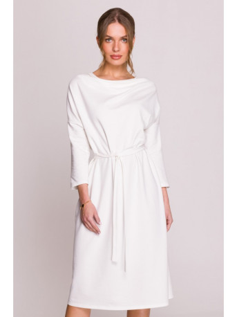 S403 Oversized knit dress - ecru