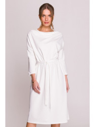 S403 Oversized knit dress - ecru