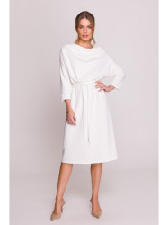 S403 Oversized knit dress - ecru