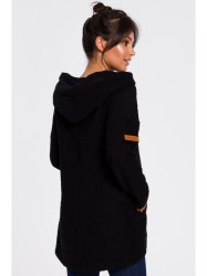 B131 High collar pullover top - black