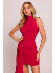 M841 Tie front mini dress - red