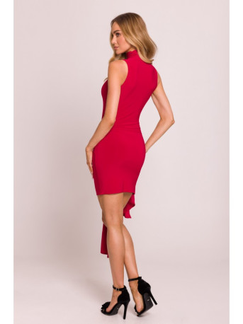 M841 Tie front mini dress - red