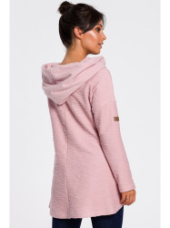 B131 High collar pullover top - powder