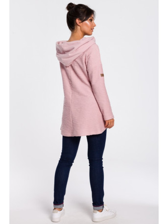 B131 High collar pullover top - powder