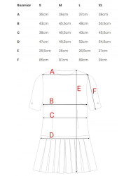 M842 Denim dress with pleats - pink