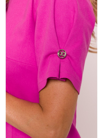 M842 Denim dress with pleats - pink