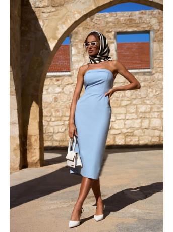 M843 Denim midi dress - light blue