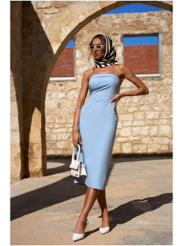 M843 Denim midi dress - light blue