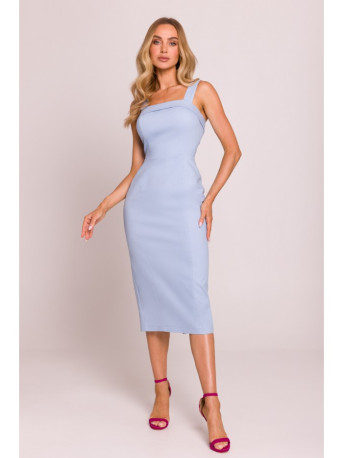 M843 Denim midi dress - light blue