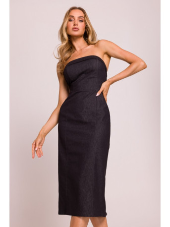 M843 Denim midi dress - graphite