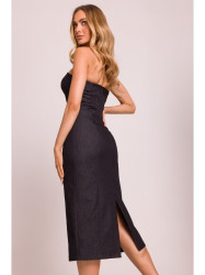 M843 Denim midi dress - graphite