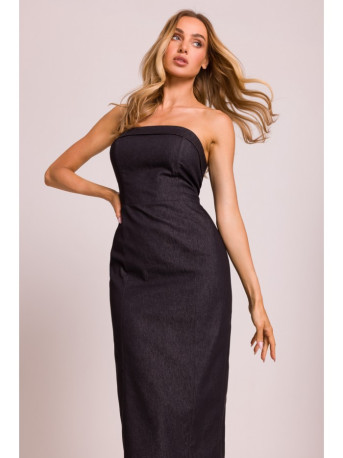 M843 Denim midi dress - graphite