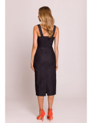 M843 Denim midi dress - graphite
