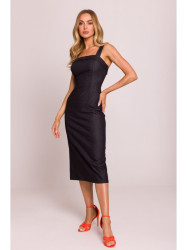 M843 Denim midi dress - graphite