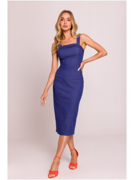 M843 Denim midi dress - blue
