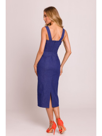 M843 Denim midi dress - blue