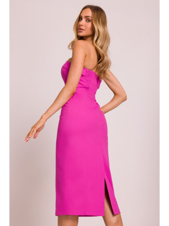 M843 Denim midi dress - pink