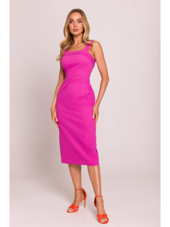 M843 Denim midi dress - pink