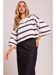 M844 Multicolour print crop top - model 1