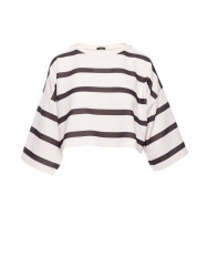 M844 Multicolour print crop top - model 1