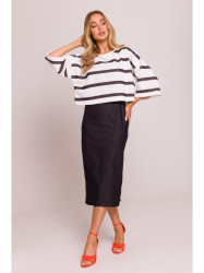 M844 Multicolour print crop top - model 1