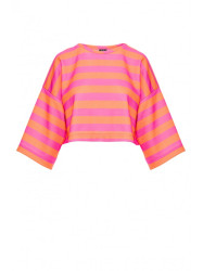 M844 Multicolour print crop top - model 3